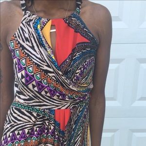 Tribal Print Maxi Sun Dress
